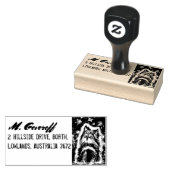 Little Doggy in blue Rubberstempel (Gestempeld)