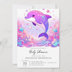 Little Dolphin Baby shower Kaart