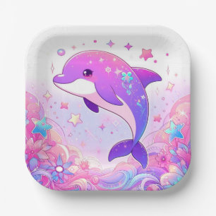 Little Dolphin Baby shower Papieren Bordje