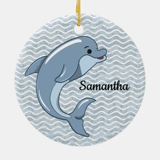 Little Dolphin Design Ornament (Achterkant)