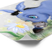 Little Donkey en Daisy Poster Schilderen Uw Tekst (Hoek)