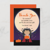 Little Dracula Vampire Halloween bedankkaart (Voorkant / Achterkant)
