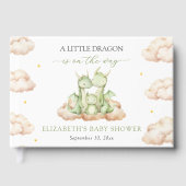 Little Dragon Baby shower Livre d'Invité (Recto)