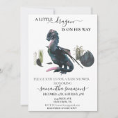 Little Dragon Hatched Egg Baby shower Fantasy Kaart (Voorkant)