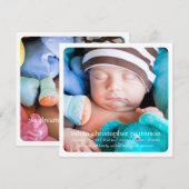 Little Dream Two Photo Carré Faire-part de naissan (Devant / Derrière)