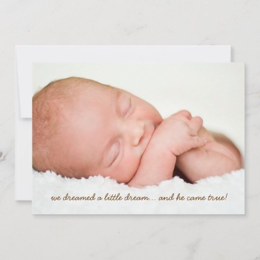 Little Dream Two Photo Faire-part de naissance mod (Dos)