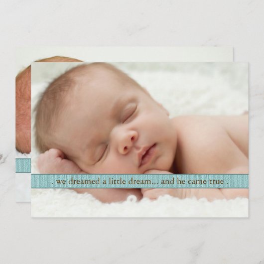 Little Dream Two Photo Faire-part de naissance mod (Devant / Derrière)