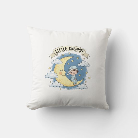 Little Dreamer Sleeping on Moon - Throw pillow Kussen (Voorkant)