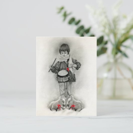 Little Drummer Boy Briefkaart (Staand voorkant)
