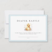Little Duck Baby shower Luier Raffle Ticket (Voorkant)