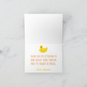 Little Duck Hatching Bientôt Baby shower Merci T (Intérieur)