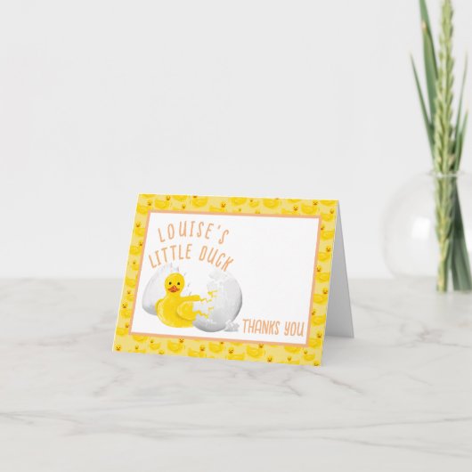 Little Duck Hatching Bientôt Baby shower Merci T (Devant)