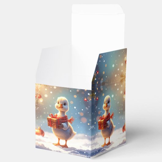 Little Duck Holiday Favor Box Bedankdoosjes (Geopend)