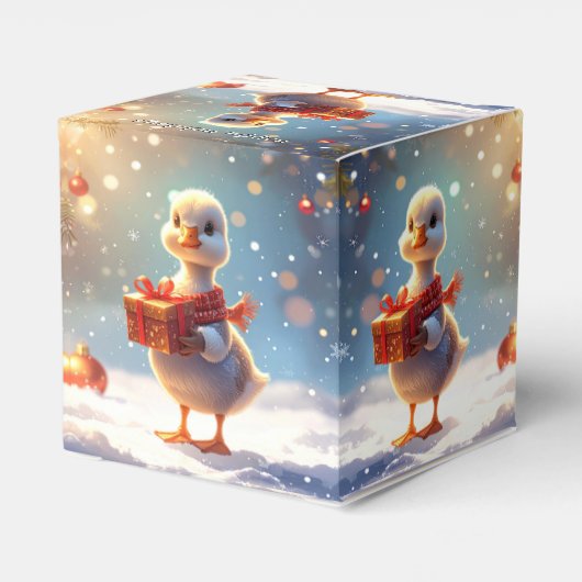 Little Duck Holiday Favor Box Bedankdoosjes (Achterkant)