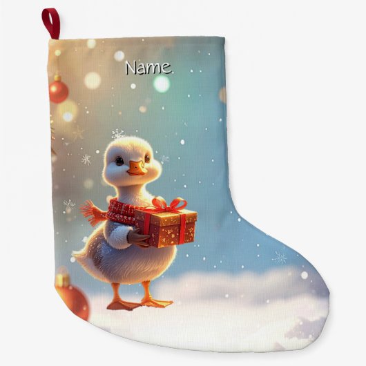 Little Duck Holiday Stocking Grote Kerstsok (Voorkant)