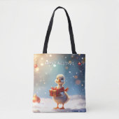Little Duck Holiday Tote Bag (Devant)