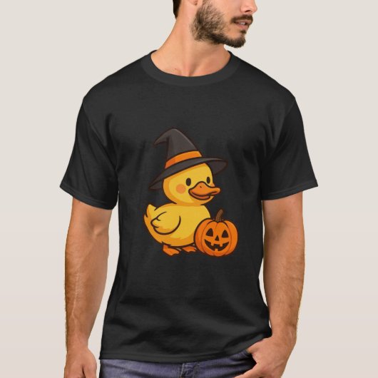 Little Duck in het T-shirt van Halloween World Man (Voorkant)