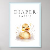 Little Duckling Baby shower Luier Raffle Poster (Voorkant)