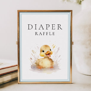 Little Duckling Baby shower Luier Raffle Teken Poster