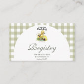 Little Duckling Baby shower Registry Informatiekaartje (Voorkant)