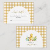 Little Duckling Duck Baby shower Luier Raffle Informatiekaartje (Voorkant / Achterkant)