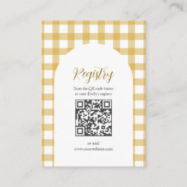 Little Duckling Duck Baby Shower Registry QR code Informatiekaartje