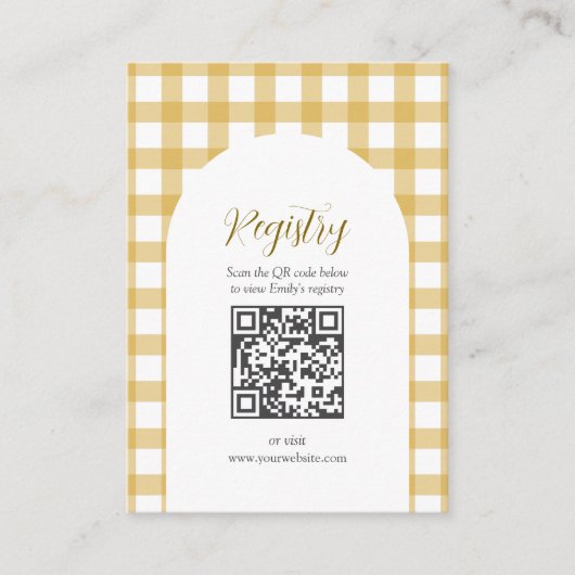 Little Duckling Duck Baby Shower Registry QR code Informatiekaartje (Voorkant)