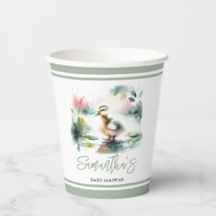 Little Duckling Genderneutraal Baby shower Papieren Bekers