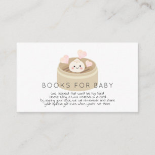 Little Dumpling Baby shower Book Request Informatiekaartje