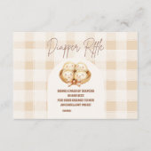 Little Dumpling Baby shower Diapper Raffle Informatiekaartje (Voorkant)