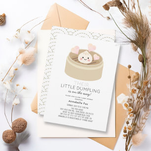 Little Dumpling Baby shower Invitation Kaart
