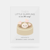 Little Dumpling Baby shower Welcome Acryl Bord (Voorkant)
