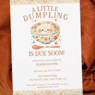 Little Dumpling Bao Bun Baby shower Kaart