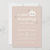 Little Dumpling Bao Dim Sum Baby shower Invitation Kaart (Voorkant)