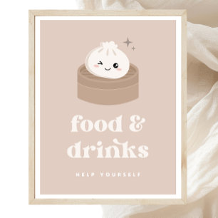 Little Dumpling Bao Dim Sum Food & Drinken Sign Poster