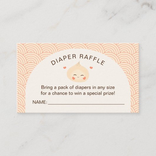 Little Dumpling Dim Sum Baby shower Informatiekaartje (Voorkant)