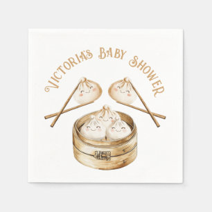 Little Dumpling Dim Sum Genderneutraal Baby shower Servet