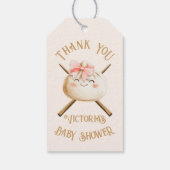 Little Dumpling Dim Sum Girl Baby shower Cadeaulabel (Achterkant)