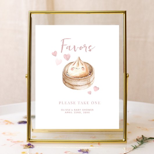 Little Dumpling Pink Baby shower voorkeursteken | 