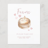 Little Dumpling Pink Baby shower voorkeursteken |  (Voorkant)