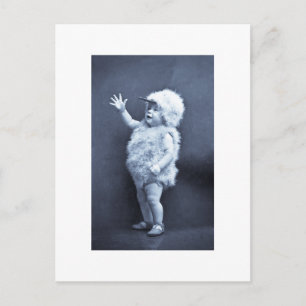 Little Easter Duck Girl  Feestdagenkaart