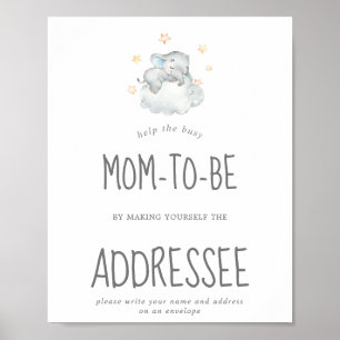 Little Elephant Baby Boy Adres een Envelope Poster