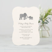 Little Elephant Baby shower Invite Kaart (Staand voorkant)