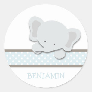 Little Elephant {Blue - Custom}   Stickers