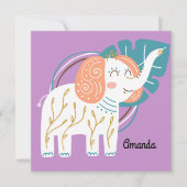 Little Elephant Boho aangepaste naam (Voorkant)