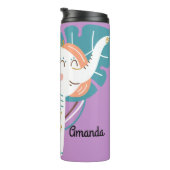 Little Elephant Boho aangepaste naam Thermosbeker (Geroteerd rechts)