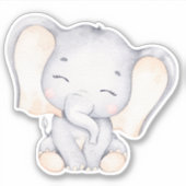 Little Elephant Cute Animal Sticker (Voorkant)