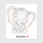 Little Elephant Cute Animal Sticker (Vel)