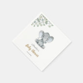 Little Elephant Greenery Baby shower Servet (Hoek)