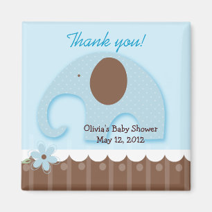 Little Elephants (Blue) Trendy Oerwoud Favor Magne Magneet